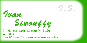 ivan simonffy business card